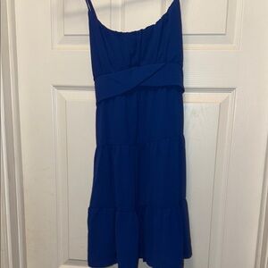 Altar'd State Cobalt Blue Tiered Mini Dress